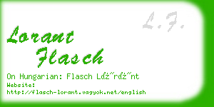 lorant flasch business card